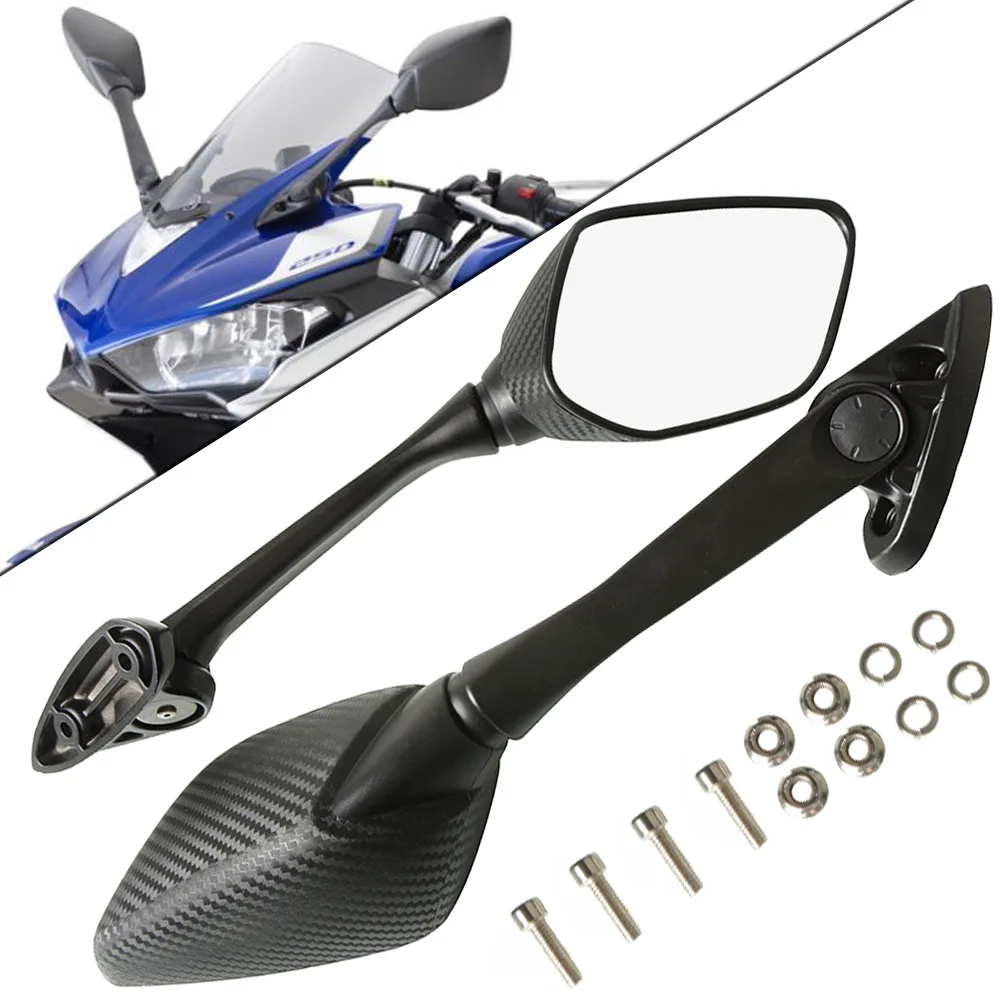 1 пара боковое зеркало заднего вида для мотоцикла Зеркала YAMAHA YZF R3 R25 2013 2014 2015 2016 2017|Боковые зеркала и