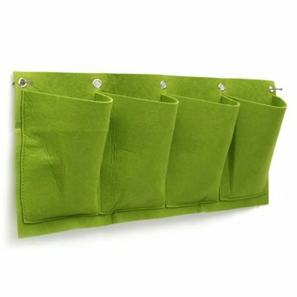 

Hot Newest Wall Hanging Planting Corrosion-resistant Bag Pocket Felt Plant Growing Vertical Garden Growing Durable Bag 4 Pockets
