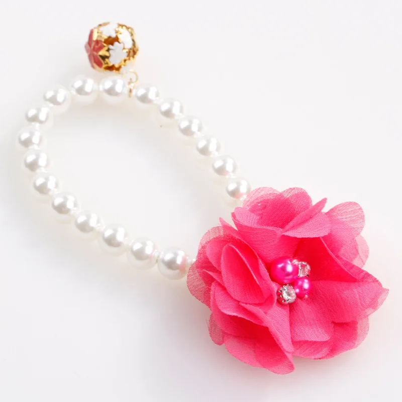 Ошейник Aapet с имитацией жемчуга для домашних животных милый ошейник цветком и