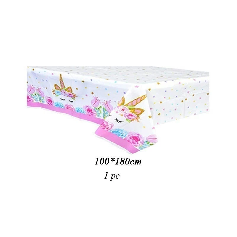 1 PC Table Cloth Микки Маус тема одноразовая посуда наборы бумажные тарелки и стаканы вечерние поставки вечерние баннер Свадебные/детский наряд в качестве подарка на день рождения бассейн вечерние украшения - Color: 1 PC Table Cloth