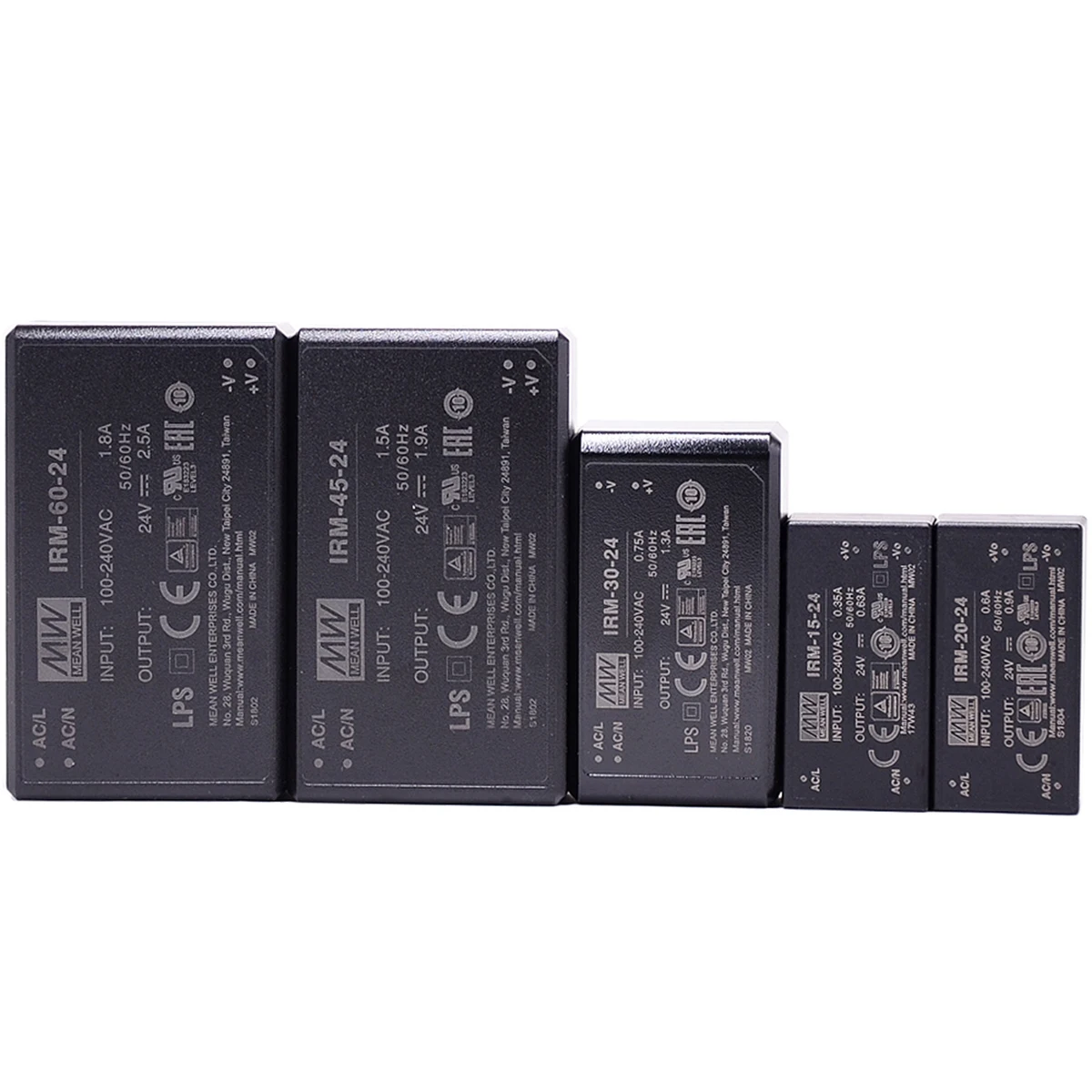 

MEANWELL IRM-15/20/30/45/60/90 импульсный источник питания 3.3/5/12/15/24/48В