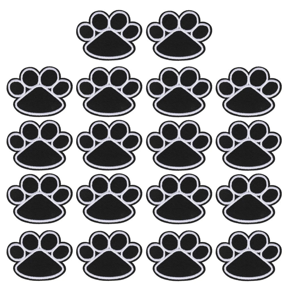 

20pcs Embroidery Dog Paw Patches Sewing Cloth Stickers Garment Accessories
