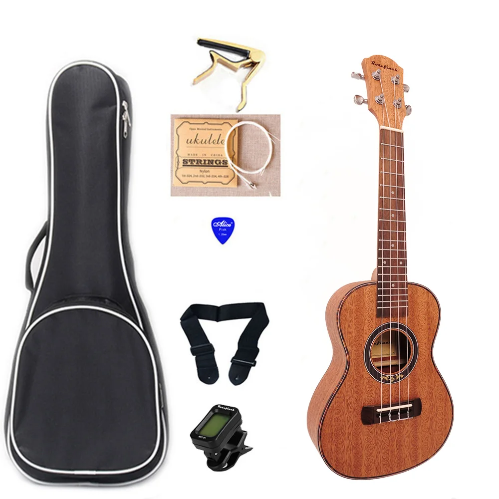 Укулеле из красного дерева 23 дюйма 4 струны|Укулеле| |