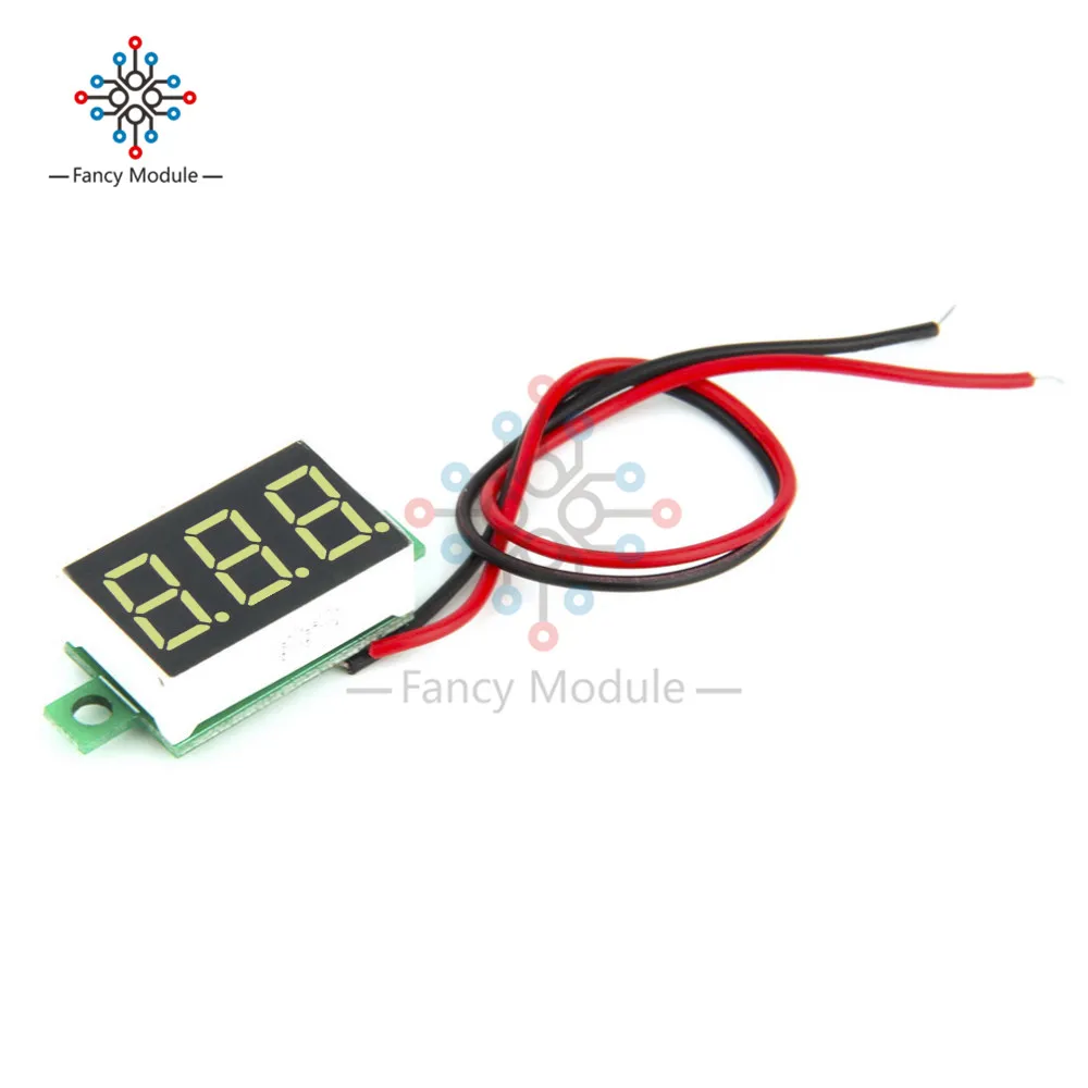 Вольтметр цифровой мини-измеритель напряжения с белой панелью 0 36 дюйма