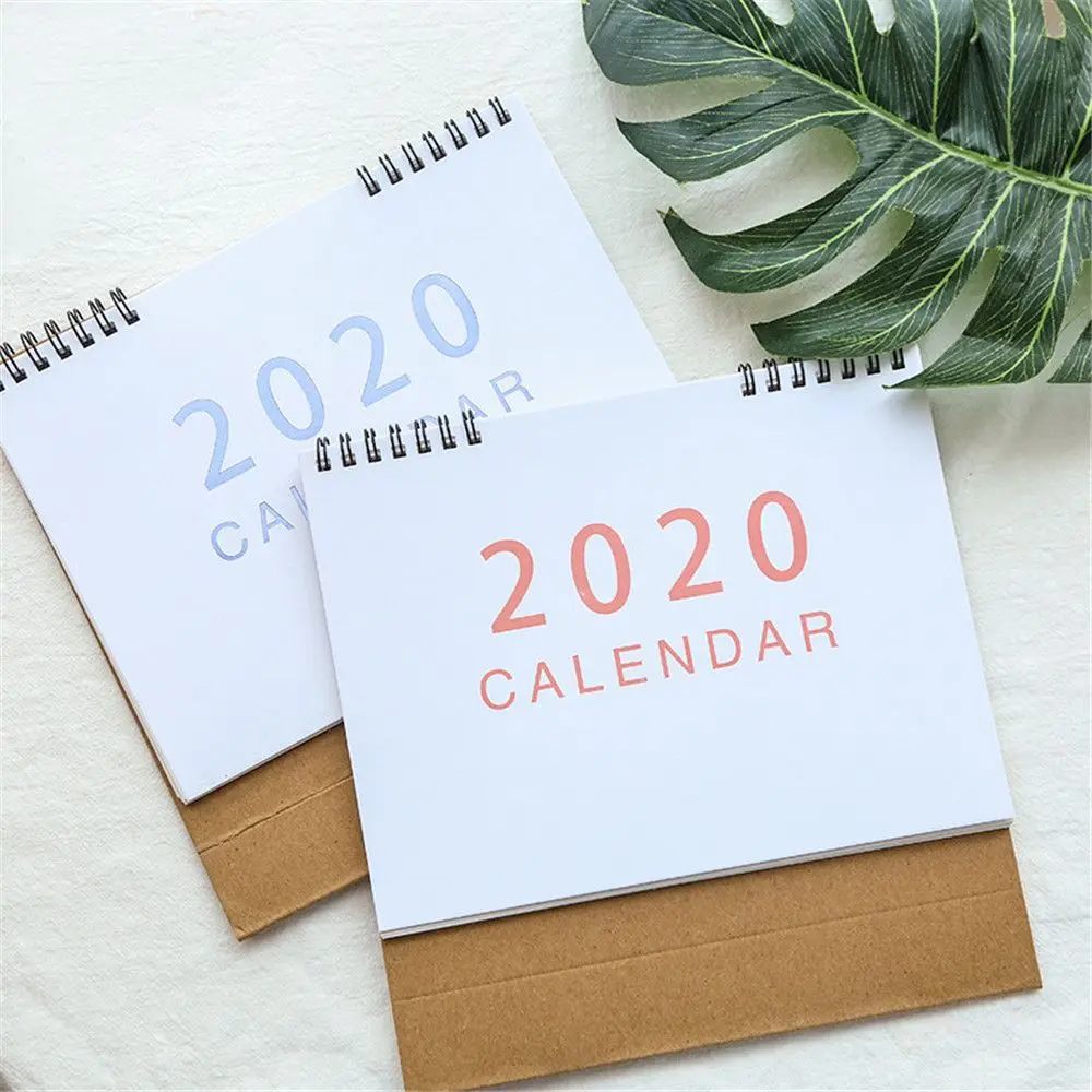 1 шт. крафт-бумага 2020 Настольный календарь S/M/L бумага двойной ежедневный