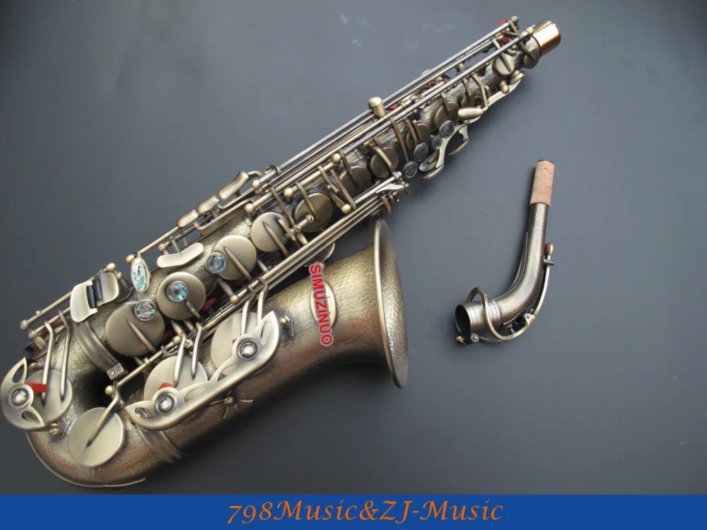 Новый профессиональный саксофон Eb Alto ручной работы из латуни и античной