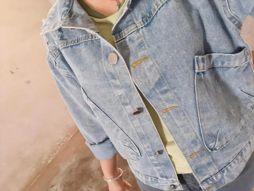 

Autumn Casual Short Denim Jacket Chaqueta Mujer Casaco Jaqueta Feminina Jeans Jacket and Coats for Women G102004