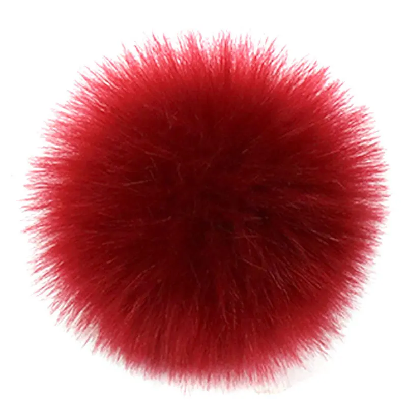 

Colorful Big Artificial Raccoon Fur Pompon Foxes Fur Pompom For Women Hat Fur Pom Poms for Hats Caps for Knitted Hat Cap