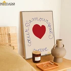 Картина на холсте с изображением любящего сердца, настенные картины, современное искусство, модная Скандинавская Милая домашняя декорация для гостиной