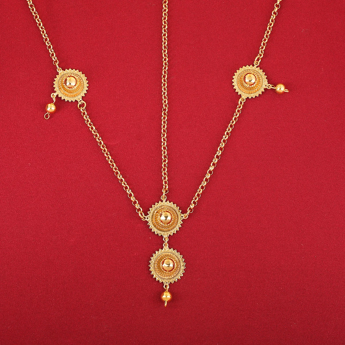 Эфиопская цепочка для волос аксессуары золотого цвета 24 карата женщин модные