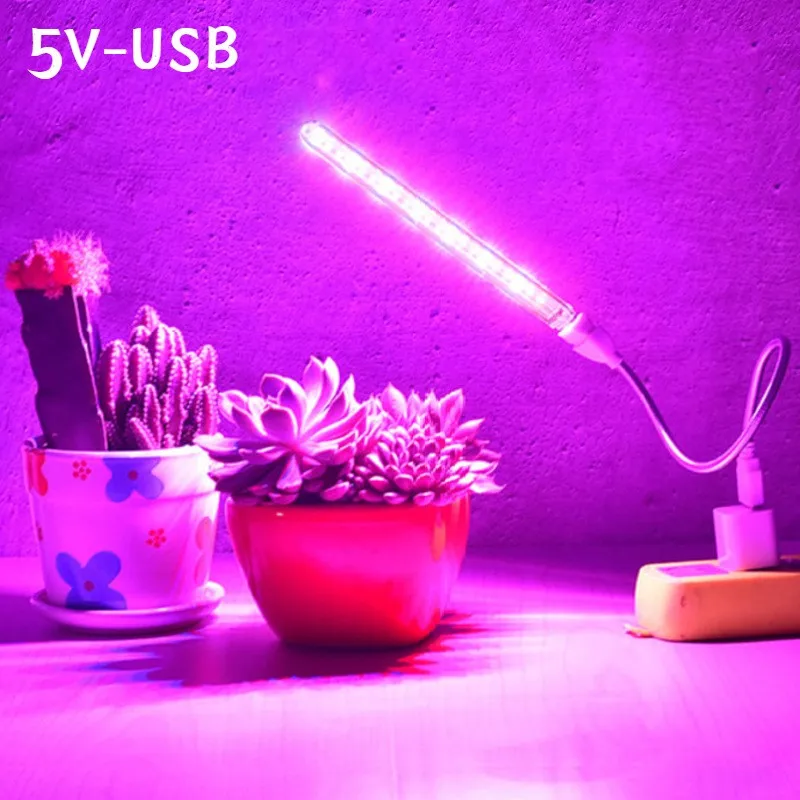 Лампа для выращивания растений 5 В 10 Вт 21 светодиод USB светодиодсветильник лампа
