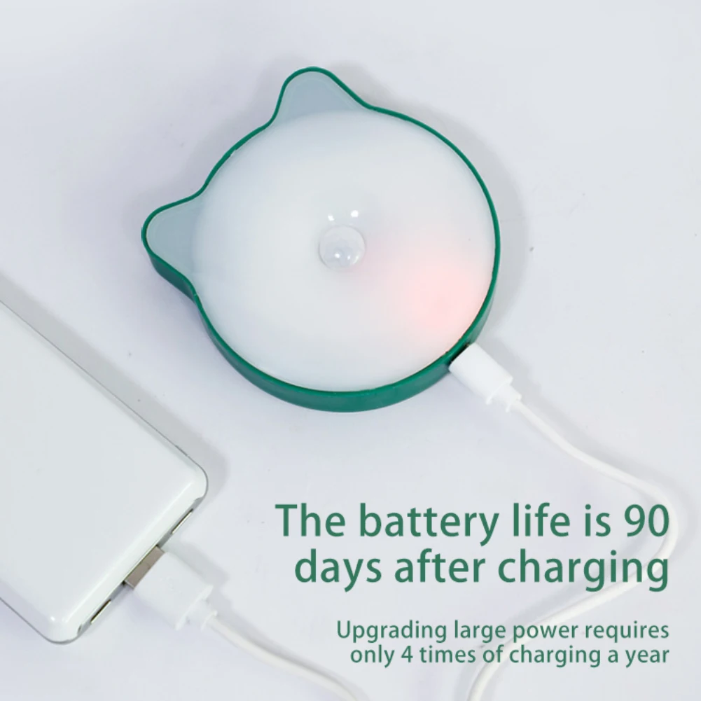 

Декор для спальни светильник с датчиком движения, ночник, детский подарок, украшение для спальни с USB-зарядкой, светодиодный ночсветильник с...