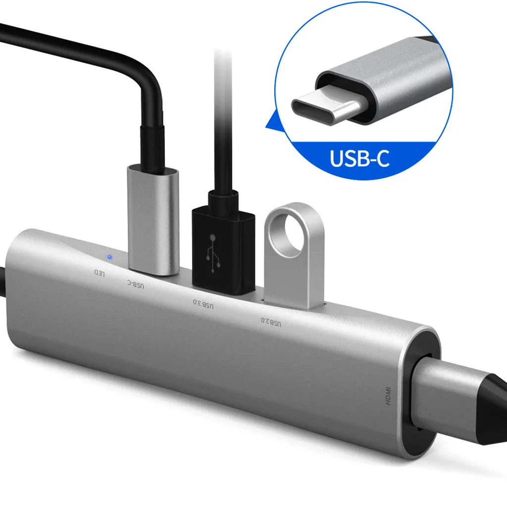 Ouhaobin USB Hub Type C к HDMI адаптер многопортовый концентратор USB3.1 зарядное устройство