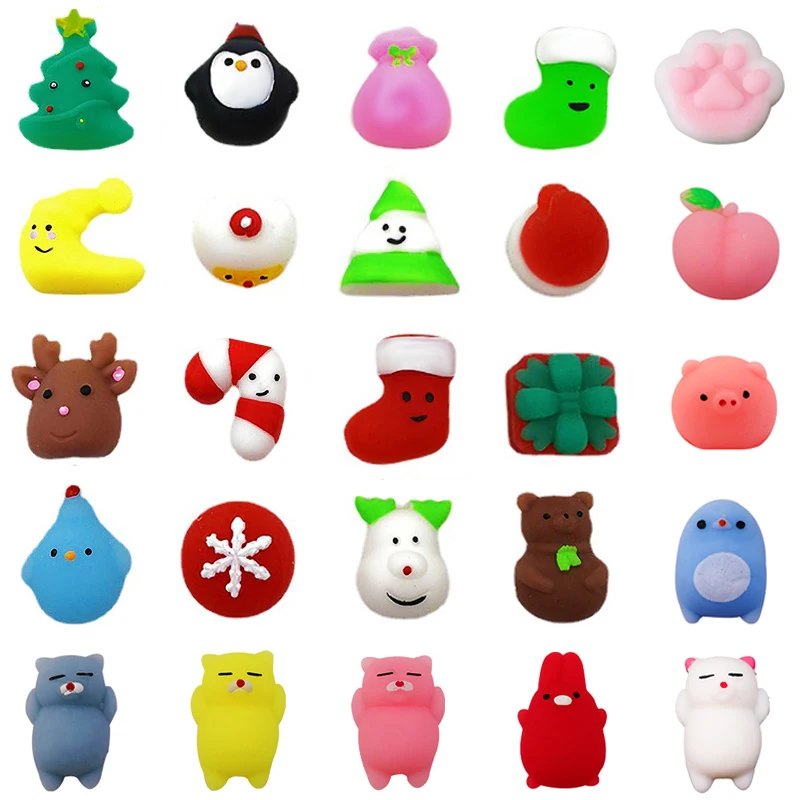 

Cute Animal Squeeze Toy Anti Anxiety Change Color Christmas Squishy Ball Squeeze Soft Sticky Kawaii TPR Antistress For Children