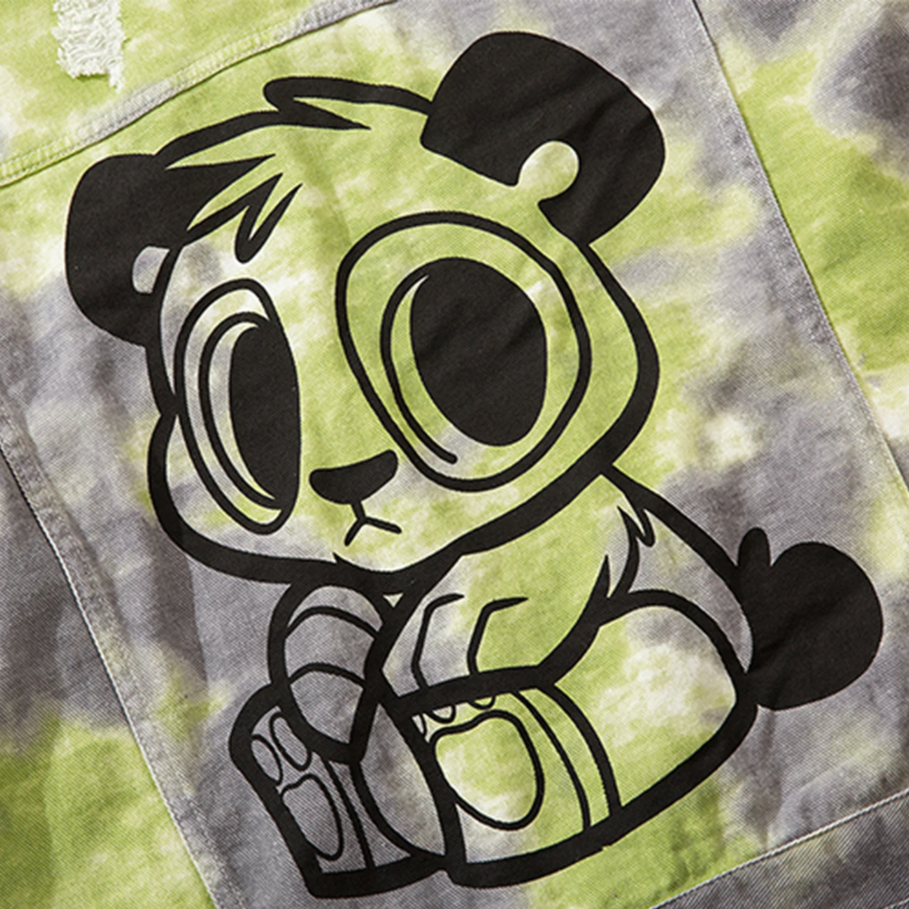 Куртка мужская джинсовая в стиле хип хоп винтажная уличная одежда с принтом