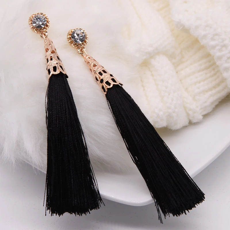 Женские длинные серьги-подвески CARTER LISA свадебные висячие серьги с кристаллами 4