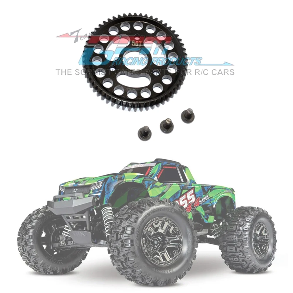 

GPM металлическая сталь 56T Большой зубчатый механизм для TRAXXAS 1/10 SLASH 4X4 грузовик для коротких грузовиков HOSS VXL 90076-4 монстр-ТраК