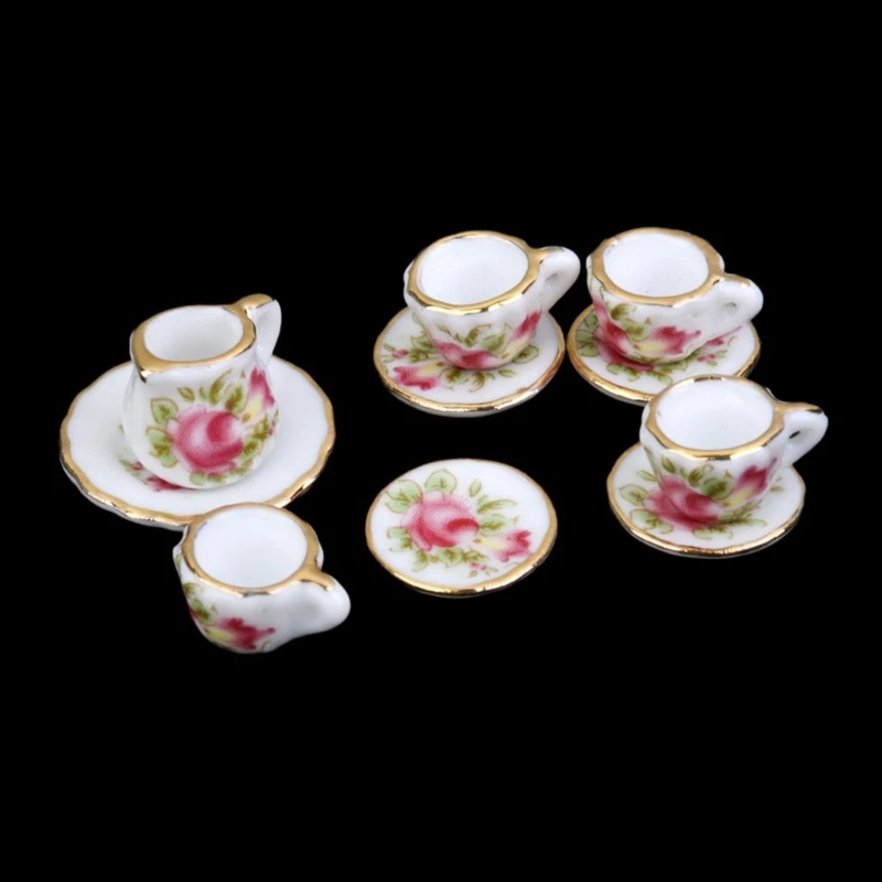 15 шт. миниатюрные фарфоровые тарелки для кукольного домика | Игрушки и хобби