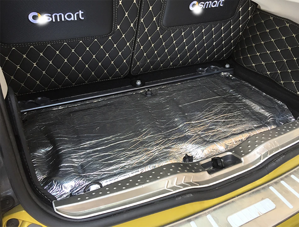 Для смарт-451 Smart 453 fortwo frorfour автомобиля Стекло волокна звукоизоляция с тройной защитой из вспененного автомобиля капот брандмауэр тепла коврик