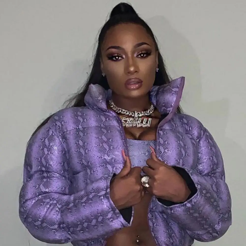 Фиолетовая парка зимние куртки для женщин плюс размер утолщенная теплая