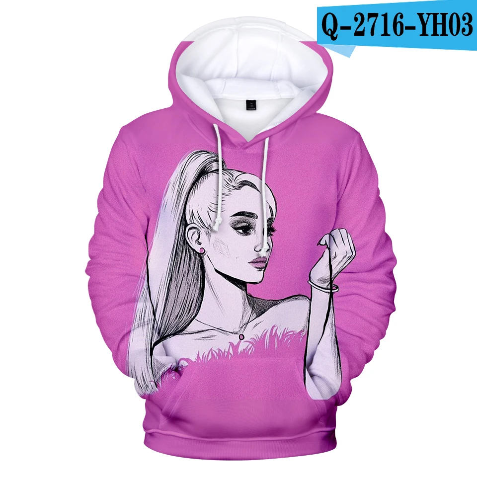 3D New Fashion Beautiful Ariana Grande 3D Hoodies Women/Men Ariana Grande Spring Autumn Casual 3D Harajuku Girl's Hoodies Tops - Цвет: 3D