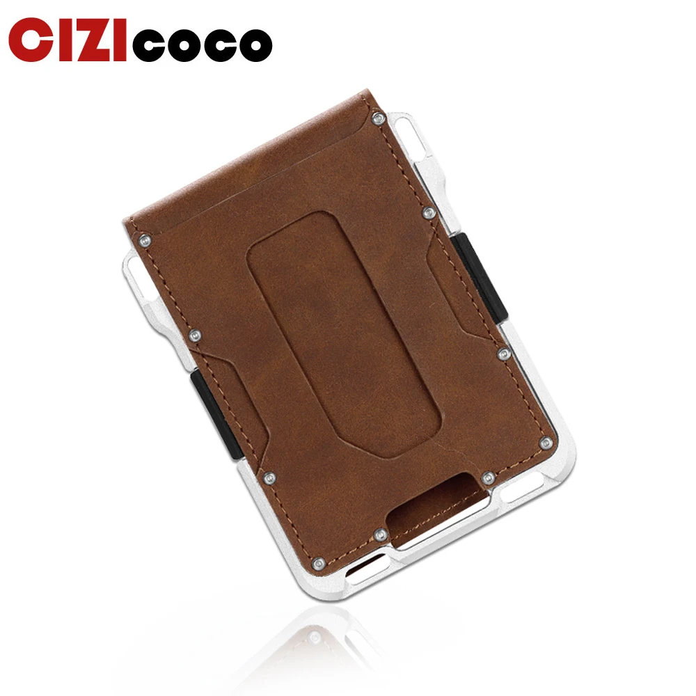 Мужской держатель для Карт Rfid алюминиевые металлические кошельки маленький