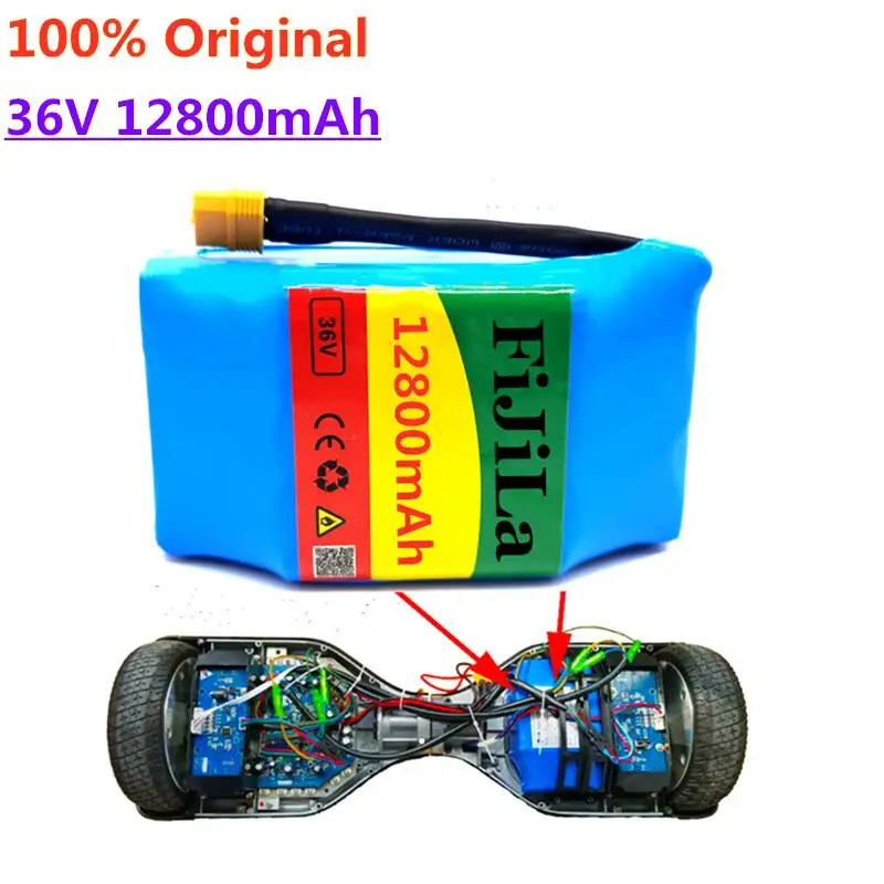 

100% New Original 36v 12.8Ah lithium battery 10s2p 36v battery 12800mAh lithium ion pack 42V 12800mah scooter twist car battery
