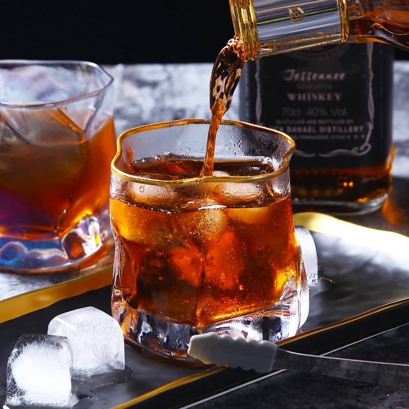 COM художественный дизайн мнется нерегулярные матовый бокал для бренди виски