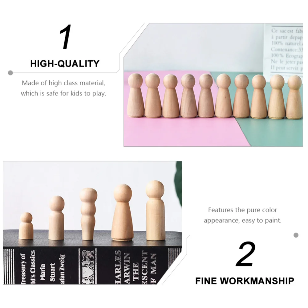 

25pcs Wood Embryo Craft DIY Creative Wooden Painting DIY Toys