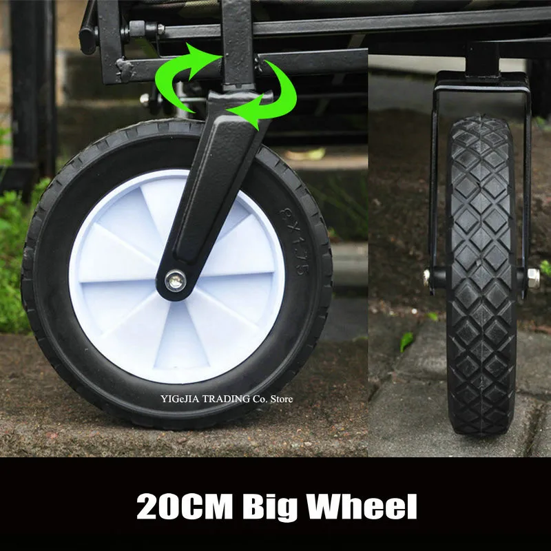 Походная Тележка для кемпинга на открытом воздухе с регулируемой ручкой