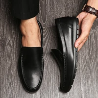 casual leather shoes 2022 spring and autumn new leather soft sole mens peas shoes fashion korean shoes mens trendy shoes