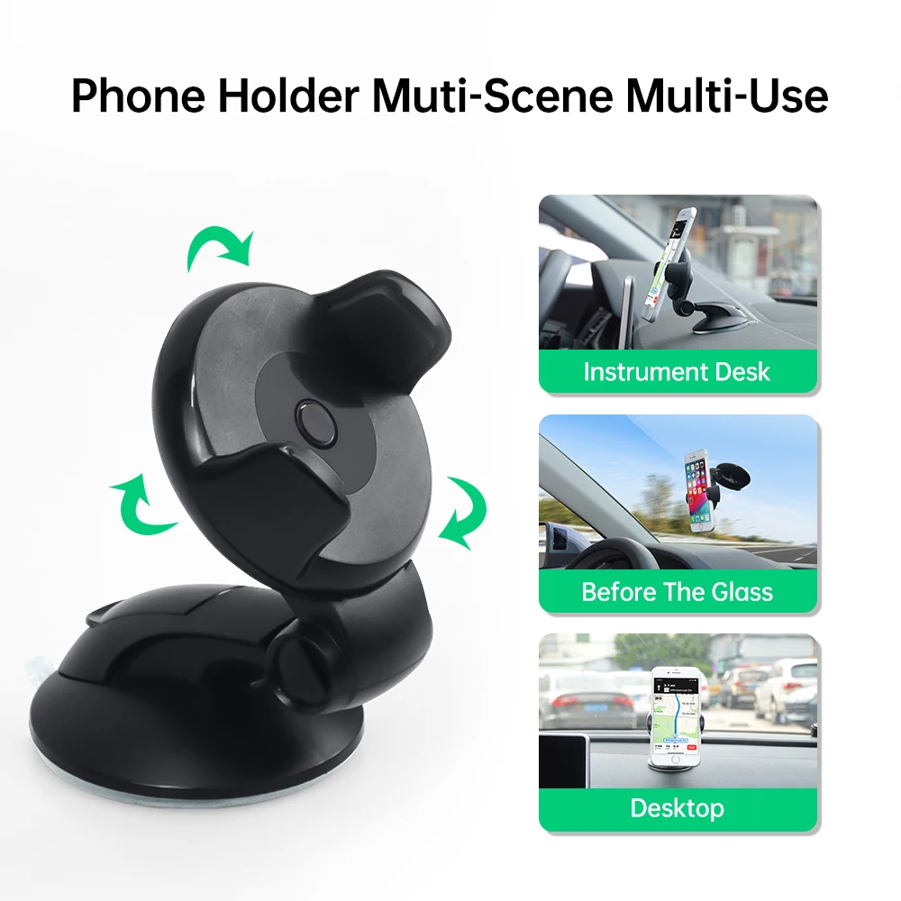 AUFU Universal Mobile Car Phone Holder For Phone in Car Holder Windshield Cell Stand Support Gravity sensing Auto Grip