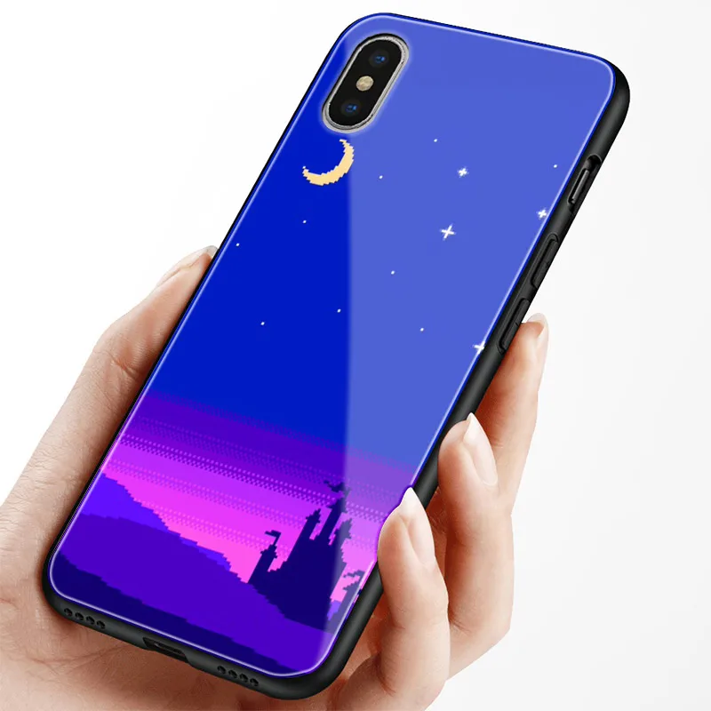 Художественный пиксель эстетический Инди пейзаж роскошный стеклянный Мягкий