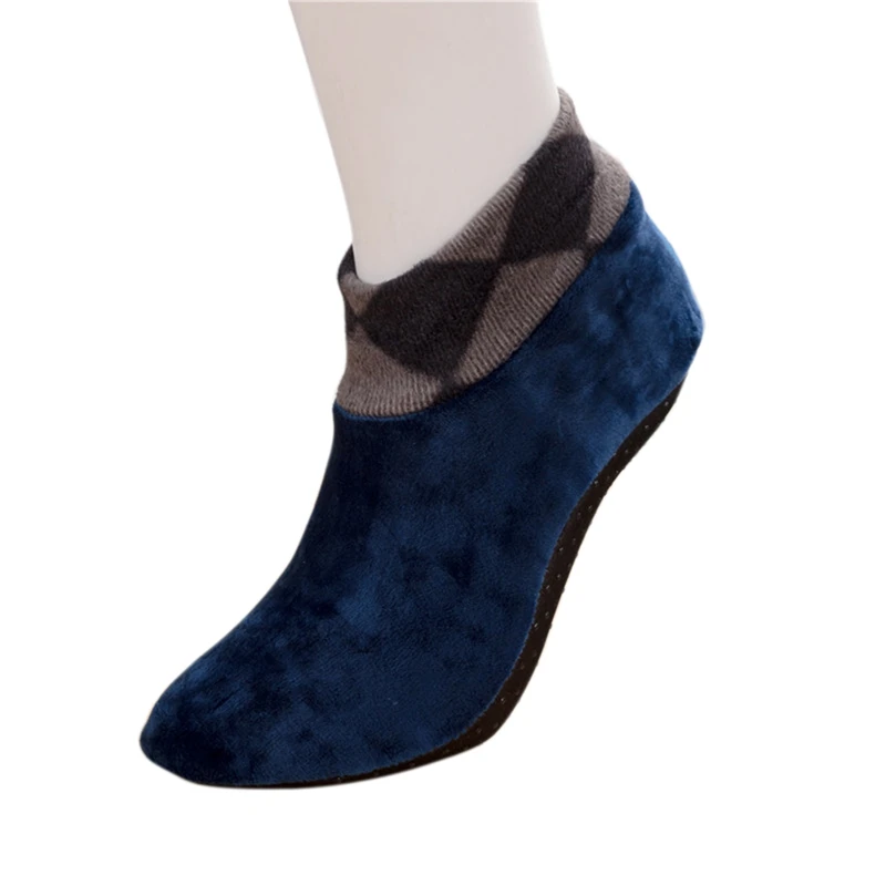 2019 г. мужские тапочки теплая Домашняя обувь нескользящие носки зимние мягкая