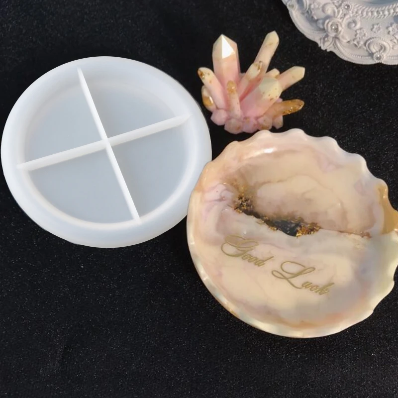 

3 Pcs Crystal Epoxy Resin Mold Dish Tray Plate Casting Silicone Mould DIY Set