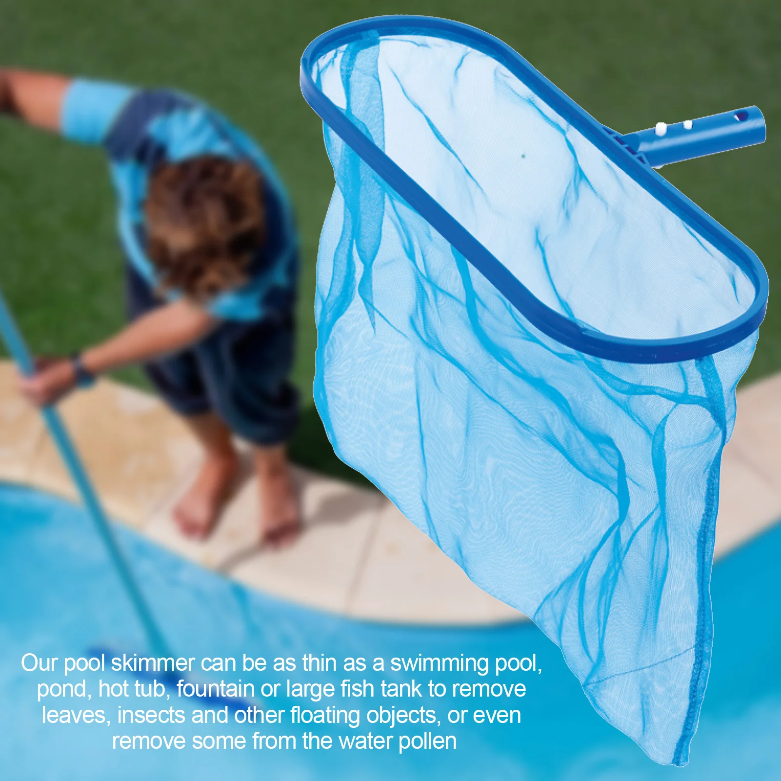 

Deep-Bag Pool Rake Lightweight Durable Swimming Leaf Skimmer Net Telescopic Aluminum Shaft Lightweight Durable Easy to Install