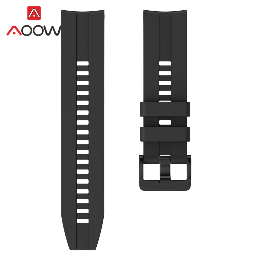 Black 22 мм спортивный силиконовый ремешок для часов huawei Honor Magic Watch GT активный Ремешок Браслет для samsung Galaxy Watch 46 мм Шестерня S3 - Цвет ремешка: Black