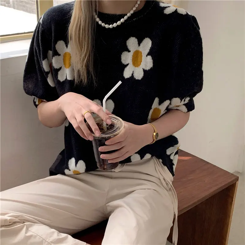 Женский лоскутный джемпер Alien Kitty Черный Повседневный пуловер в стиле ретро с