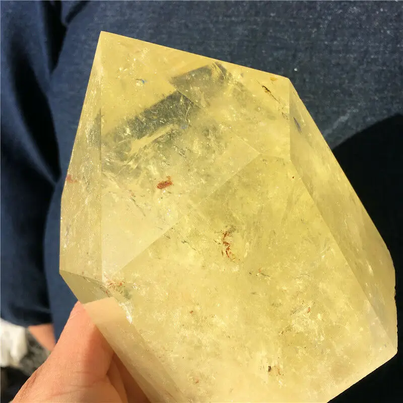

Natural smoky citrine quartz obelisk crystal wand point healing