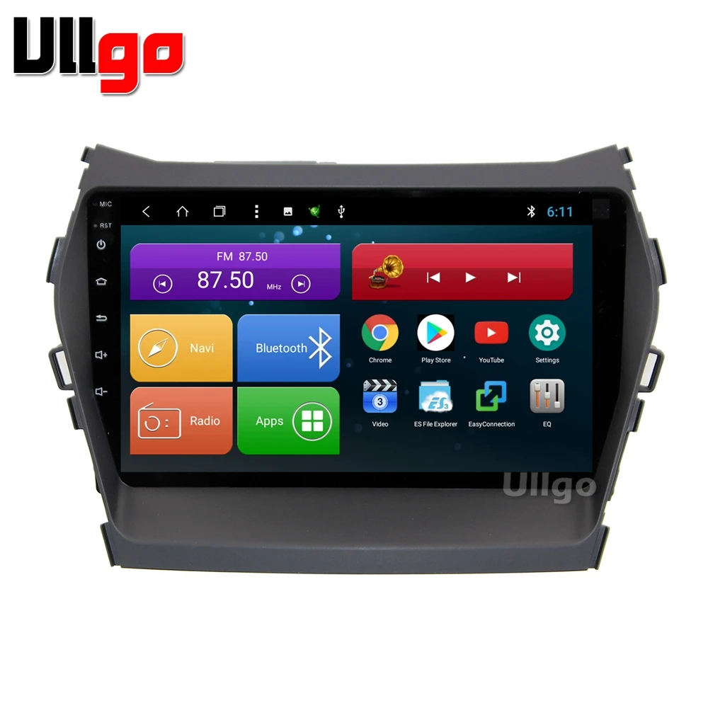 9 дюймов Восьмиядерный Android автомобильный DVD GPS для Hyundai Santa Fe IX45 2013 2014 авто
