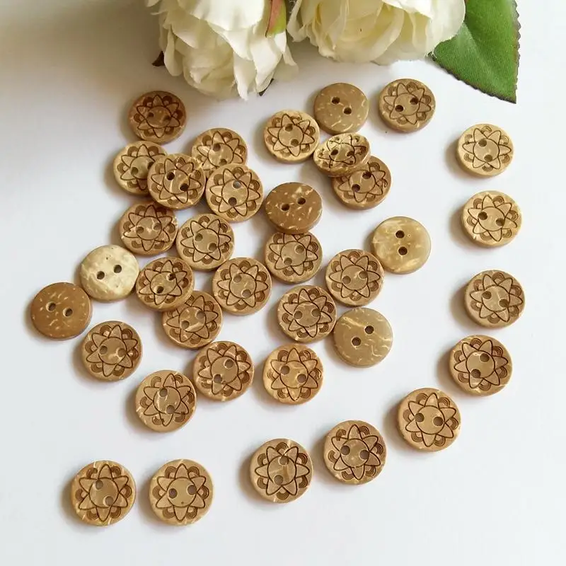 

50 шт. кокосовое кнопки для рукоделия аксессуары для скрапбукинга свободные пуговицы принадлежности для шитья круглый 13 мм кнопки