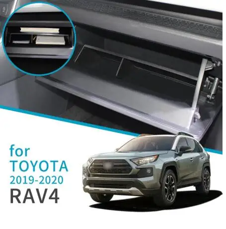 

For Toyota RAV4 RAV 4 2019 2020 Plastic Car Glove Interval Box Storage Console Tidying Box Central Co-pilot Storage Box