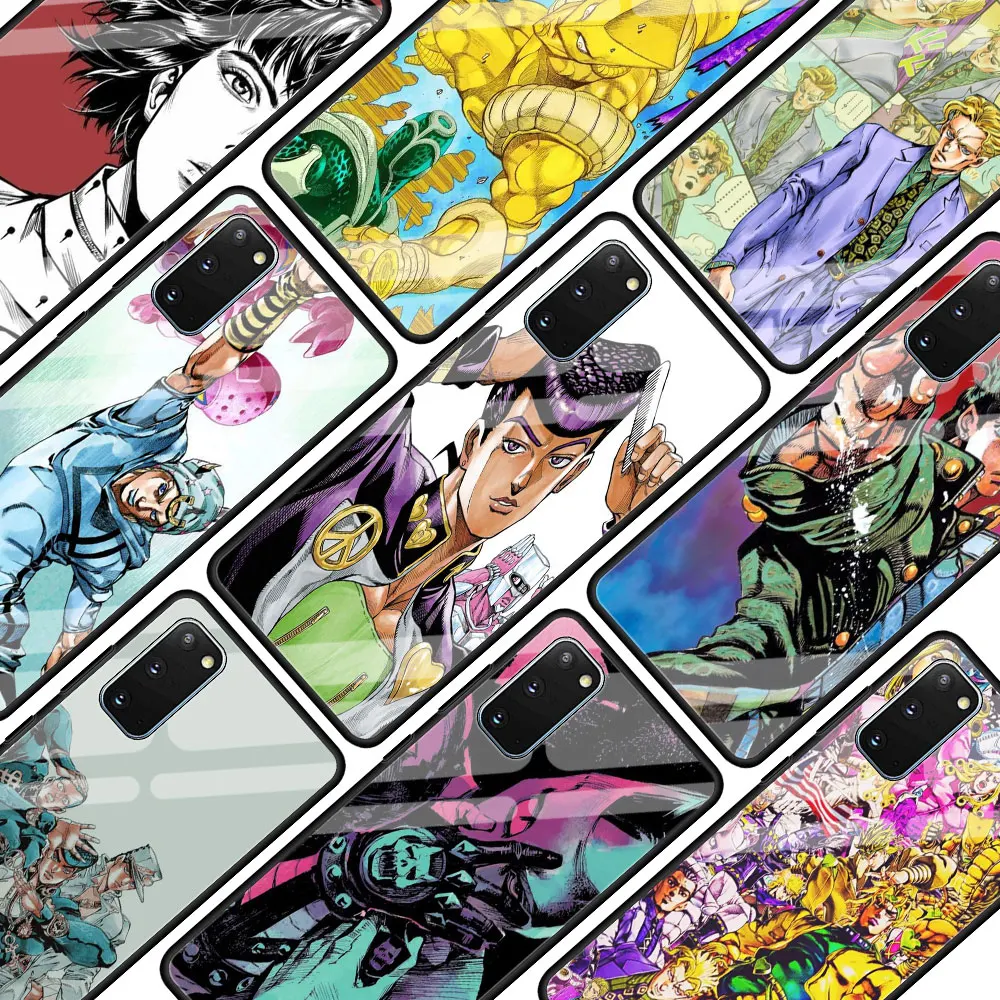 

JoJo's Bizarre Adventure JoJo Anime Glass Phone Case For Samsung Galaxy S20 FE S21 Ultra 5G S10Plus S9 S10(6.1) S8 S10e Cover