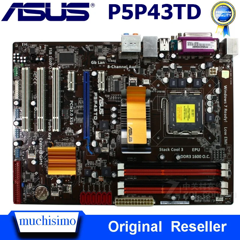 

ASUS P5P43TD оригинальная настольная материнская плата LGA 775 DR3 16 Гб процессор Core 2 SATA II USB2.0 LGA775 оригинальная б/у Материнская плата Asus P5P43TD