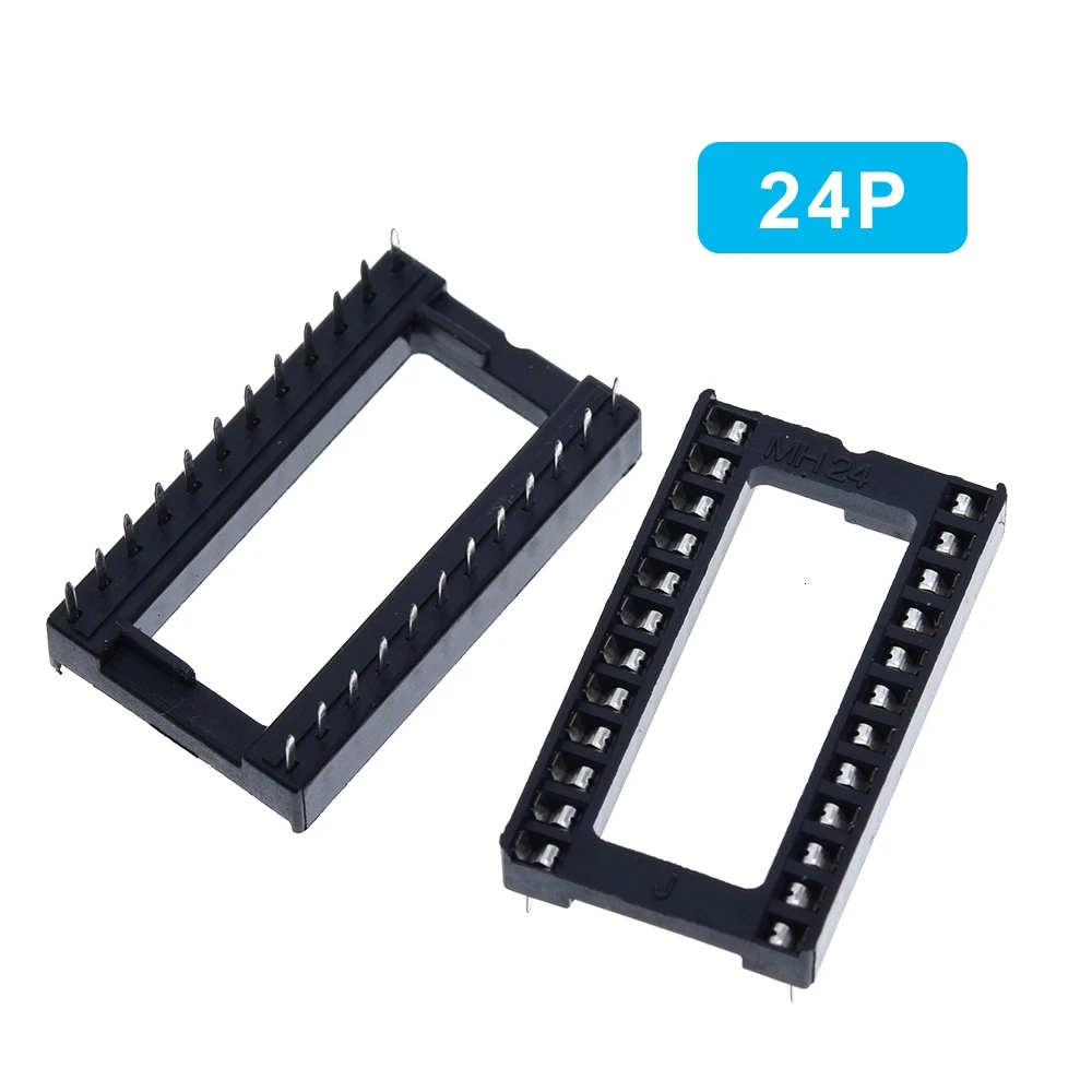 10 шт. IC сиденье 6 P/8 P/14 P/16 P/18 P/20 P/24 P/28 P DIP ИС адаптер припоя Тип 28 pin узкий корпус гнезда DIP MCU сиденье 24PIN - Цвет: 24 Wide