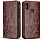 Чехол-книжка для Xiaomi MI A2 Lite, кожаный, с крокодиловой текстурой