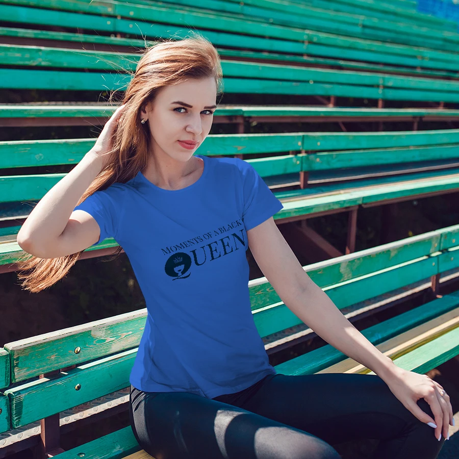 

QUEEN Black Print Women Summer Vintage Tshirts O-neck Short Sleeve Oversized Tops Female Fashion Korean Style Clothes T Shirt