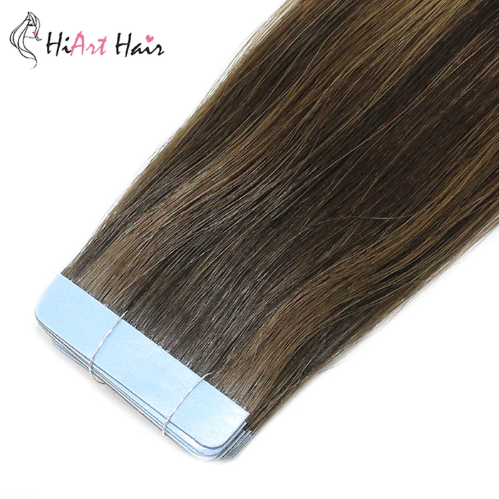 HiArt 2,5 г/шт. лента для наращивания Человеческие волосы remy Salon Balayage Предварительно Связанные волосы лента натуральные волосы образец ленты для наращивания волос 20 шт