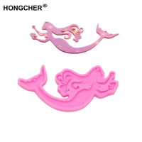 new european and american fashion mermaid necklace pendant earrings silicone mould epoxy key chain silicone moulds