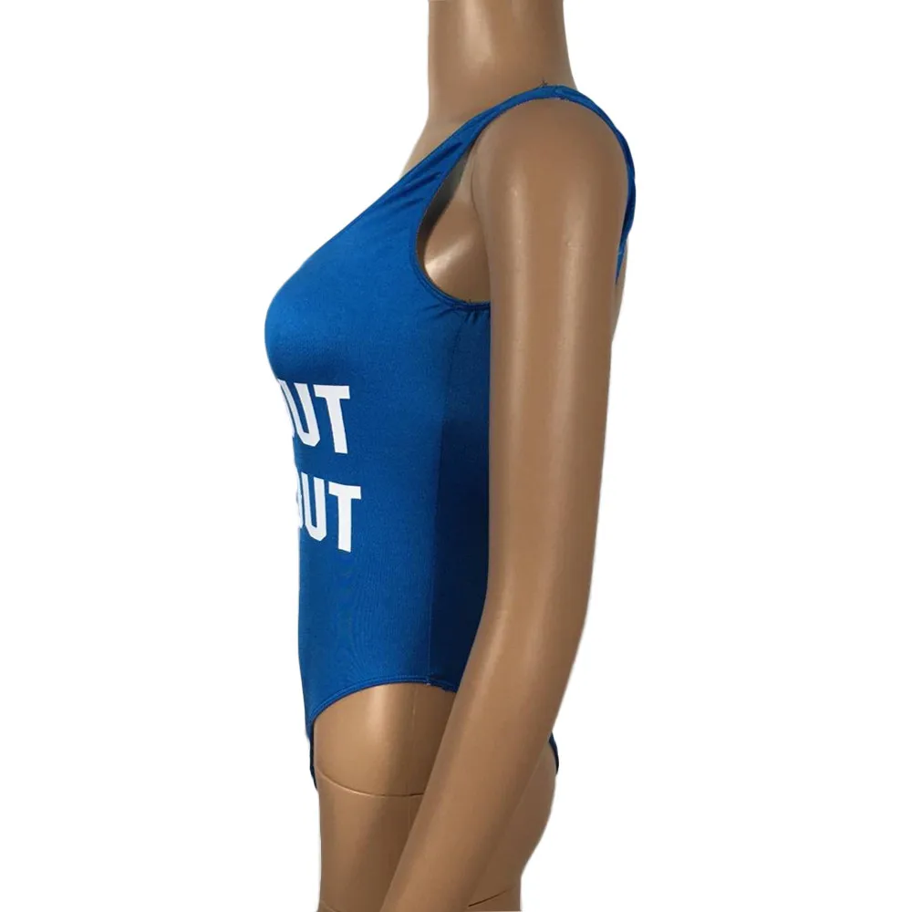 Женский купальный костюм SAGACE цельный однотонный купальник с надписью и открытой